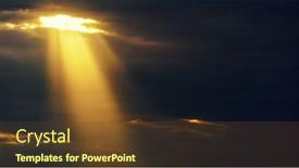  Presentation with weather storm - PPT layouts with bright-sun-ray-through-dark background and a tawny brown colored foreground