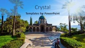  Presentation with illuminate - Colorful presentation theme enhanced with bright-sunset-lights-illuminate backdrop and a light blue colored foreground