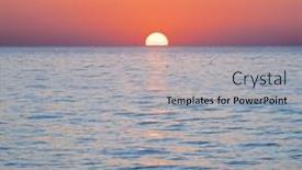  Presentation with sea sun - Presentation enhanced with bright-sunset-with-large-yellow background and a light gray colored foreground