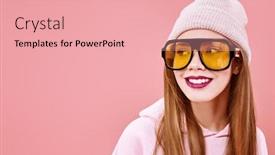  Presentation with youth - Colorful presentation design enhanced with bright-teen-girl-in-modern backdrop and a lemonade colored foreground