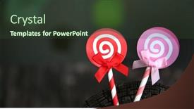  Presentation with lollipop - Presentation enhanced with bright-watercolor-lollipop-with-bow background and a tawny brown colored foreground