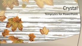 Presentation with autumn leaves falling - Cool new PPT theme with arme nucl aire - digital composite of autumn leaves backdrop and a soft green colored foreground