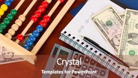  Presentation with business calculator - Beautiful slide deck featuring bright wooden abacus and calculator conceptual photo of old and modern business backdrop and a tawny brown colored foreground