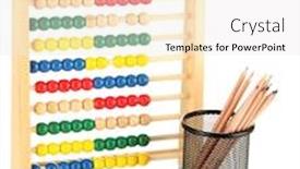  Presentation with wooden toy - Audience pleasing theme consisting of white swan swimming in the water of a cool river backdrop and a ocean colored foreground