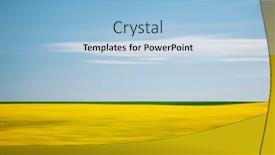  Presentation with earth day - Presentation design enhanced with bright-yellow-canola-field background and a light blue colored foreground