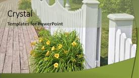  Presentation with iris flower yellow - Audience pleasing presentation design consisting of grilled skewers and vegetables garden barbegue backdrop and a tawny brown colored foreground