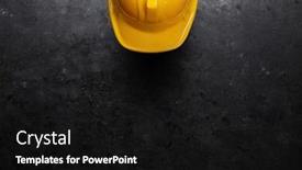  Presentation with bright yellow - Audience pleasing PPT theme consisting of bright-yellow-hard-hat backdrop and a black colored foreground