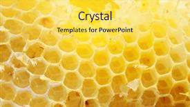  Presentation with bright yellow - Presentation theme featuring bright yellow honeycomb background and a yellow colored foreground