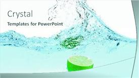  Presentation with lemons - PPT theme consisting of bright yellow lemons and water splash tasty and healthy food background and a cool aqua colored foreground