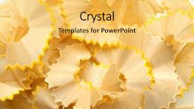  Presentation with bright yellow - Cool new PPT layouts with bright yellow pencil shavings closeup backdrop and a yellow colored foreground
