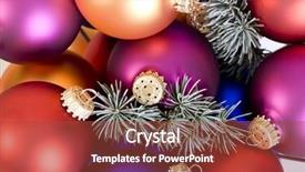  Presentation with get ready - Presentation design enhanced with brightly colored chirstmas bulbs ready background and a  colored foreground