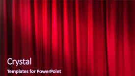  Presentation with red curtain - Amazing theme having brightly lit curtains for your backdrop and a wine colored foreground