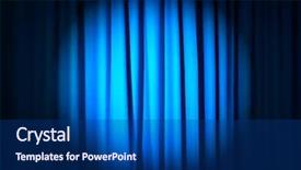  Presentation with theater curtains - Audience pleasing theme consisting of brightly lit curtains in theatre backdrop and a ocean colored foreground