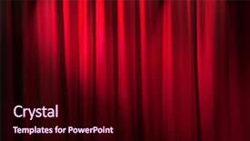  Presentation with theater curtain - Audience pleasing PPT theme consisting of brightly lit curtains in theatre backdrop and a wine colored foreground