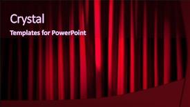  Presentation with theatre - PPT theme having brightly lit curtains in theatre background and a wine colored foreground