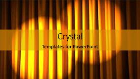  Presentation with curtains - Amazing presentation theme having brightly lit curtains in theatre backdrop and a gold colored foreground