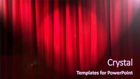  Presentation with theatre - Beautiful presentation theme featuring brightly lit curtains in theatre backdrop and a wine colored foreground