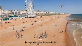  Presentation with ferris wheel - Theme enhanced with brighton-uk-jun-5-2013 background and a coral colored foreground