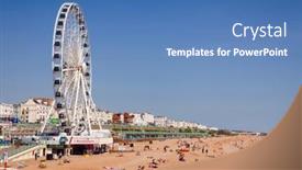  Presentation with ferris wheel - PPT layouts with brighton-uk-jun-5-2013 background and a teal colored foreground