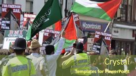  Presentation with gaza - Colorful slides enhanced with brighton-uk-june-6-pro backdrop and a tawny brown colored foreground