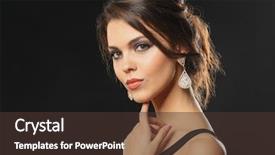  Presentation with jewelry - Beautiful PPT theme featuring brilliant - beautiful young woman with elegant backdrop and a tawny brown colored foreground
