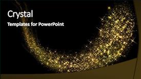  Presentation with gold dust - Presentation theme featuring brilliant - gold glittering stars dust trail background and a black colored foreground