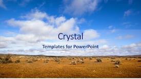  Presentation with australian outback - Cool new presentation with brilliant blue sky western backdrop and a light blue colored foreground