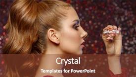  Presentation with luxury diamond - Audience pleasing presentation theme consisting of brilliant girl with luxury jewelry backdrop and a tawny brown colored foreground