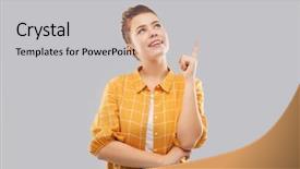  Presentation with red grey - Cool new slide deck with brilliant thinking - gesture idea and people concept backdrop and a light gray colored foreground