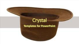  Presentation with hat - Audience pleasing slide deck consisting of brim - adventurer fedora hat backdrop and a tawny brown colored foreground