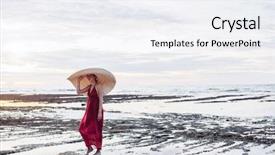  Presentation with bohemian - Colorful PPT theme enhanced with brim - beautiful elegant young lady backdrop and a white colored foreground