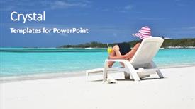  Presentation with bahamas - Theme featuring brim - girl with a laptop background and a  colored foreground