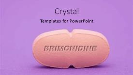  Presentation with pharmaceutical - Presentation design having brimonidine-pharmaceutical-medicine-pills-tablet background and a light blue colored foreground