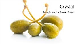  Presentation with graduation white cap - Audience pleasing PPT layouts consisting of brine - pickled caper berries isolated backdrop and a white colored foreground