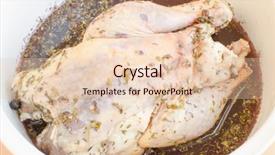  Presentation with wine - PPT theme having brine - raw wild pheasant marinated background and a  colored foreground