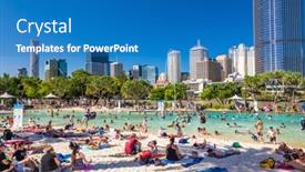  Presentation with south beach - Theme featuring brisbane-aus-dec-29-2016 background and a teal colored foreground