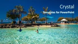  Presentation with 2018 beach - Slides consisting of brisbane-aus-sept-09-2018 background and a  colored foreground