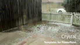  Presentation with hail - Presentation with old fashioned scissors isolated on background and a white colored foreground