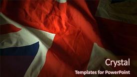  Presentation with flag and cross - Cool new PPT theme with britain ireland - british flag background backdrop and a  colored foreground