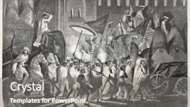  Presentation with mughal - Presentation design with british after the indian revolt background and a gray colored foreground