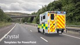  Presentation with ambulance - Presentation enhanced with british-ambulance-responding and a gray colored foreground