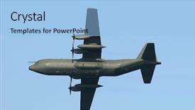  Presentation with aircraft - Colorful PPT theme enhanced with coffeetable - beautiful staircase and mirror backdrop and a coral colored foreground