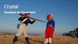  Presentation with world war 1 russia - Cool new presentation theme with british army - person in russian military uniform backdrop and a teal colored foreground