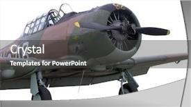  Presentation with harvard - Colorful theme enhanced with british army - vintage harvard aircraft backdrop and a dark gray colored foreground