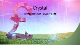  Presentation with pond - Cool new presentation with british business plan - 3d image of pond symbol backdrop and a lilac colored foreground