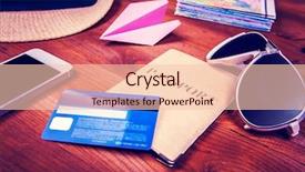  Presentation with business travel - Audience pleasing presentation design consisting of british business plan - objects for travel isolated backdrop and a  colored foreground