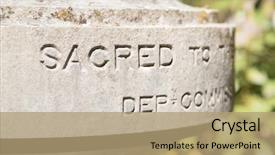  Presentation with british war - Slides with british cemetery after the war background and a coral colored foreground