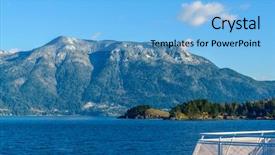  Presentation with math ocean - Cool new PPT theme with british columbia - fantastic view over ocean snow backdrop and a light blue colored foreground