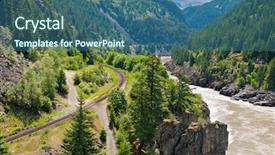  Presentation with british columbia - Theme featuring british columbia - gorgeous view at fraser river background and a ocean colored foreground