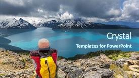  Presentation with canada ontario lake of two - Cool new PPT theme with british columbia - hike on garibaldi lake near backdrop and a ocean colored foreground